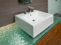 glass bathroom countertop