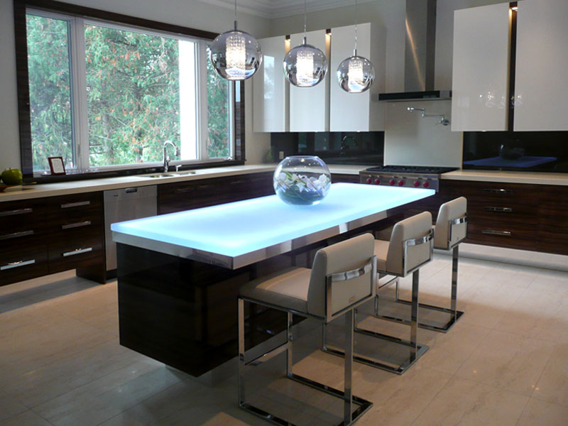 glass kitchen island lighting