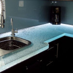 glass countertop textured