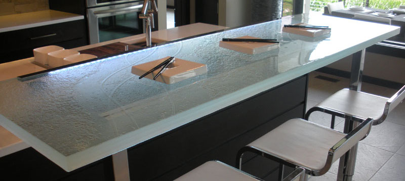 glass countertop