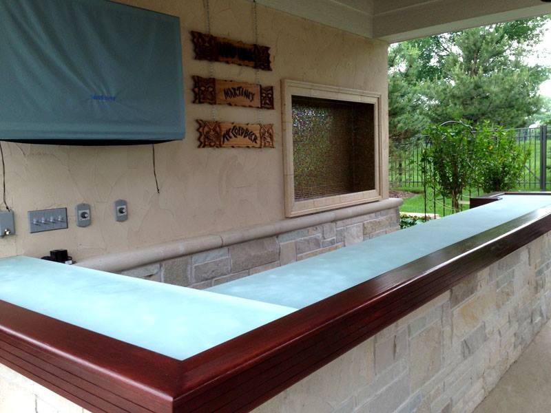 Glass Countertops For Outdoor Kitchens Cgd Glass Countertops