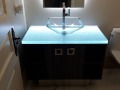 Bathroom glass countertop