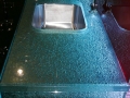 Kitchen glass countertop (Aqua clear glass)
