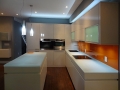 Kitchen and island glass countertops (White onyx glass 1 1/2")